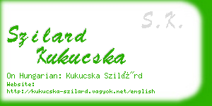 szilard kukucska business card